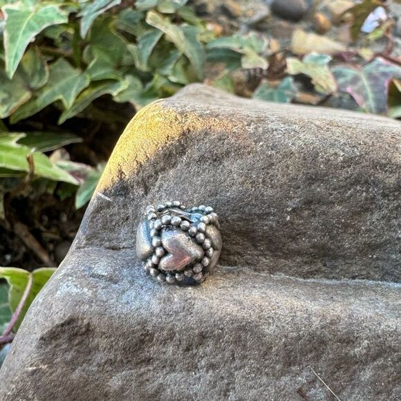 Designer Pandora 925 ALE Sterling Silver Everlasting Love Heart Bead Charm - Picture 3 of 6